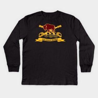 10th Cavalry Regiment w Br - Ribbon Kids Long Sleeve T-Shirt